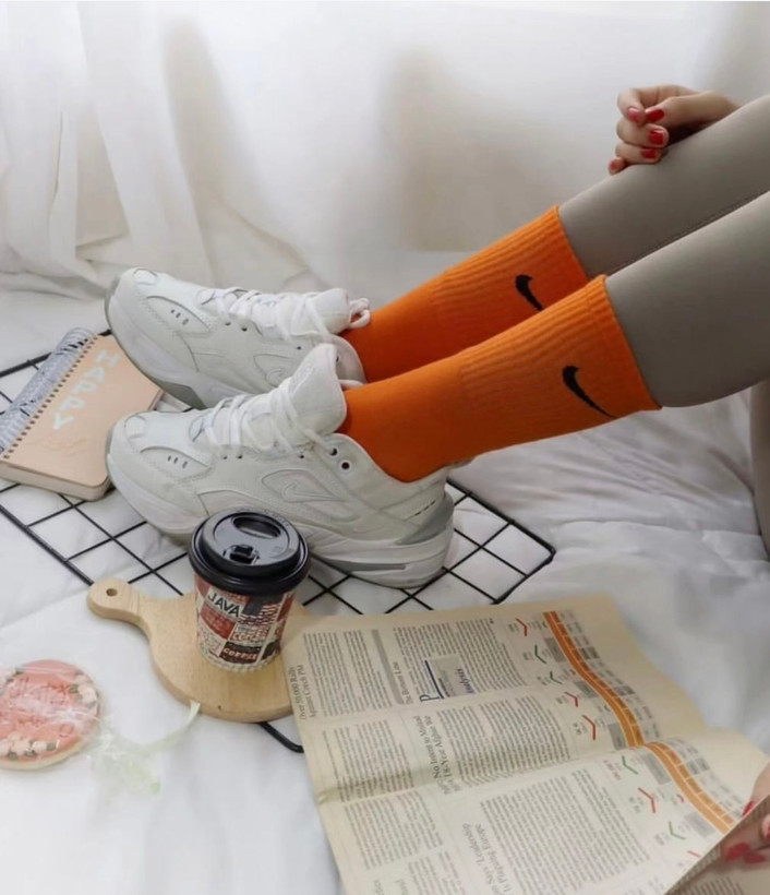 جوراب ساقدار اسپرت مدل نایک Nike رنگی فول نخ پنبه کد 0326