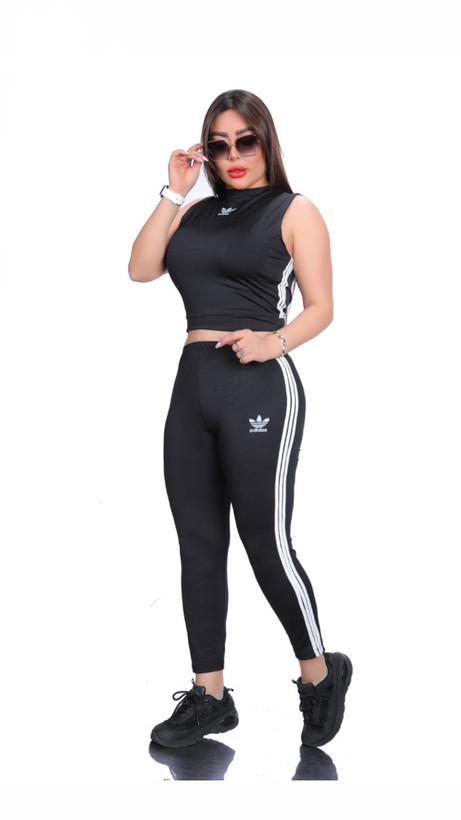 ست تاپ و شلوار ورزشی زنانه مدل فلامنت ادیداس کد 0540