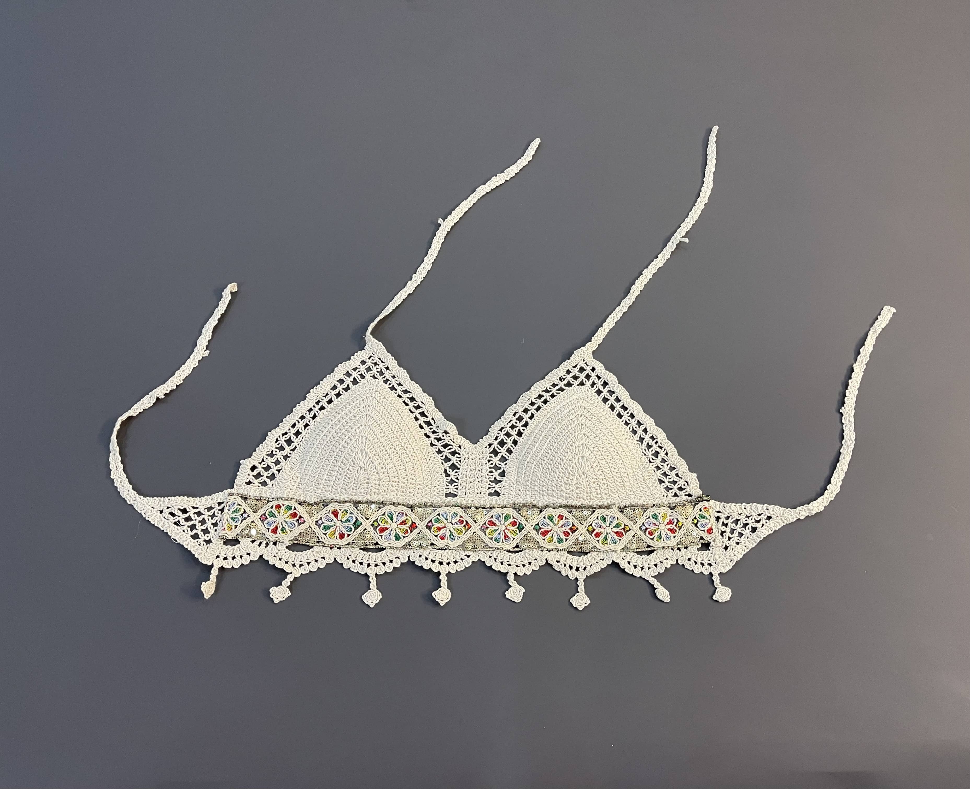 نیمتنه ی کاپ ثابت زنانه مدل مکرومه فری سایز کد 0232