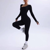 اورال ورزشی زنانه مدل سیملس یقه خشتی کبریتی تک رنگ مشکی کد 0432