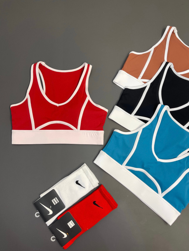 نیمتنه ی ورزشی زنانه مدل اسلیم افکت نوار دوزی شده برند cocogym کد 0246