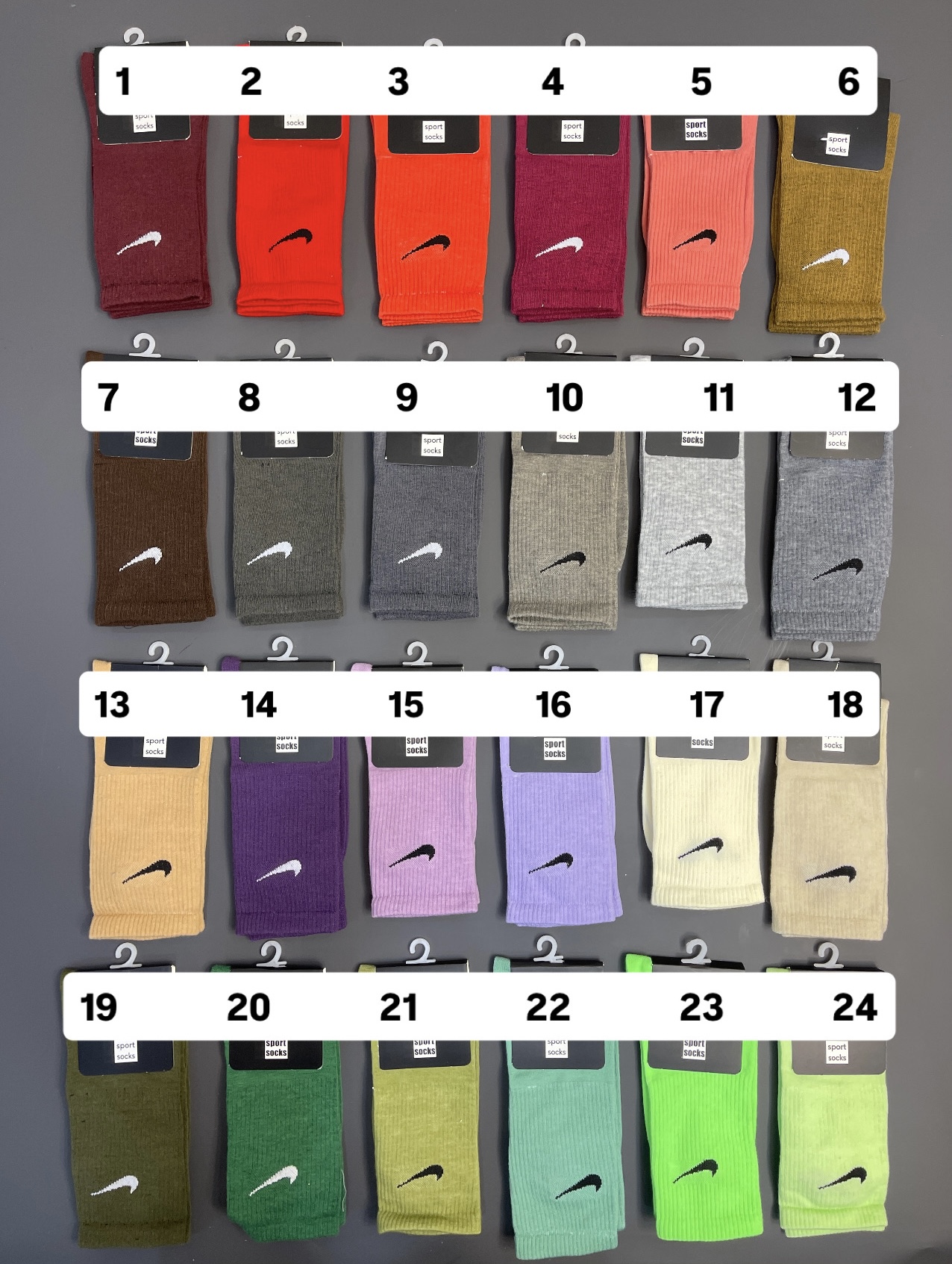 جوراب ساقدار اسپرت مدل نایک Nike رنگی فول نخ پنبه کد 0326
