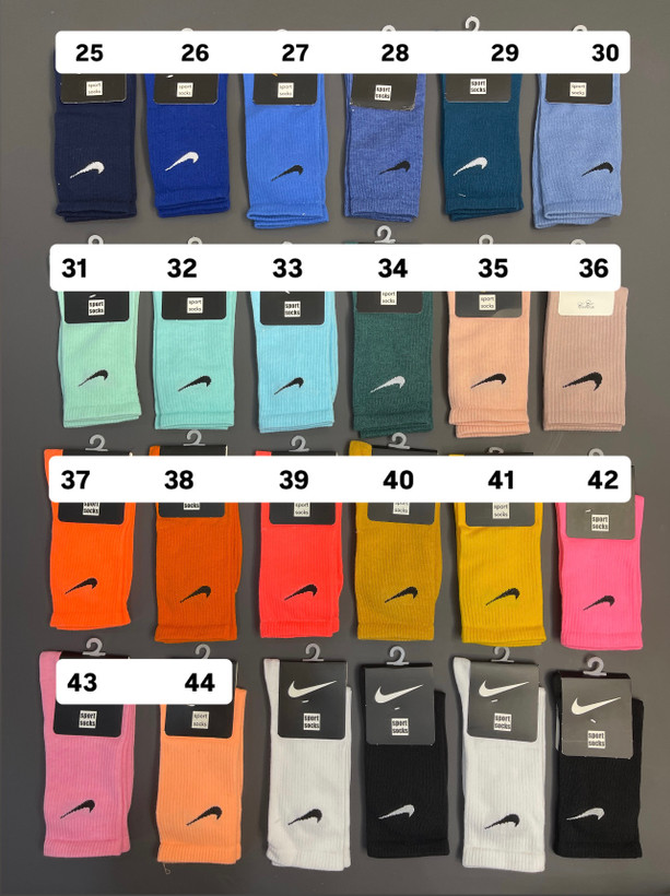 جوراب ساقدار اسپرت مدل نایک Nike رنگی فول نخ پنبه کد 0326