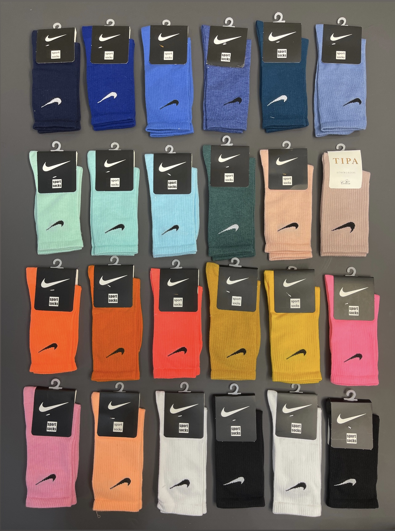 جوراب ساقدار اسپرت مدل نایک Nike رنگی فول نخ پنبه کد 0326